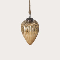 Goccia Decorativa Natalizia in Vetro Color Rame Raffinato