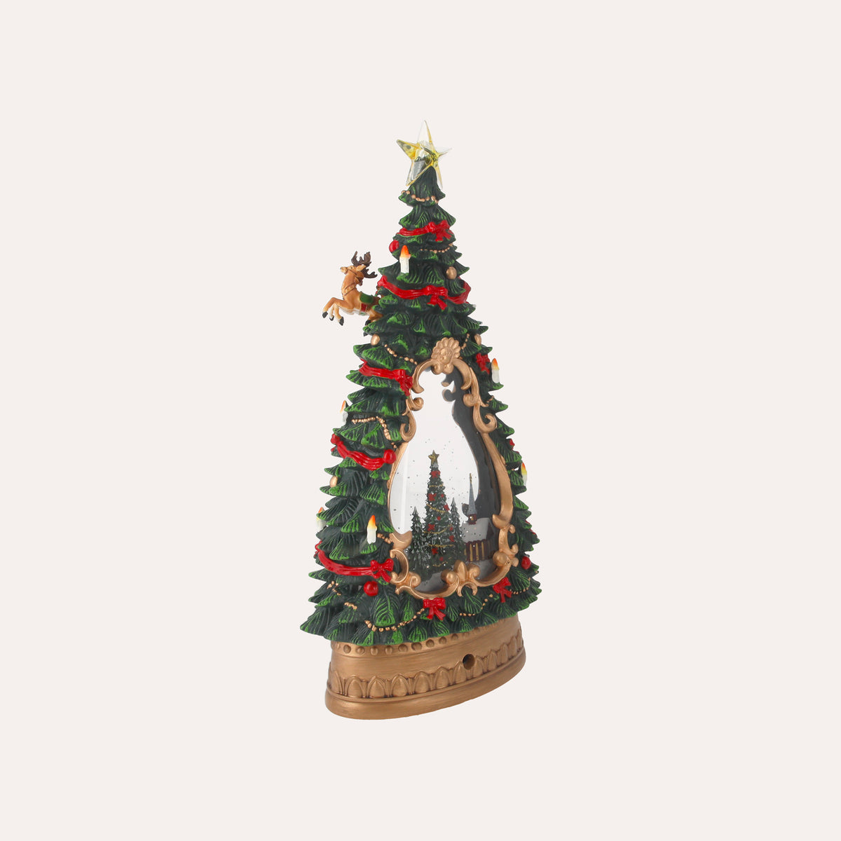 Albero di Natale Carillon con Luci – H 36 x L 18 x P 11 cm