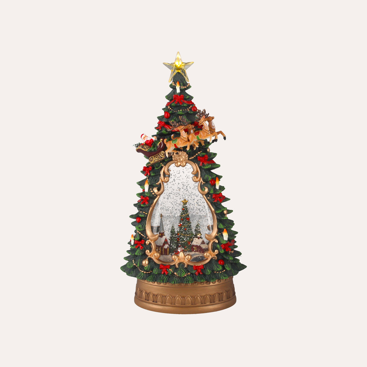 Albero di Natale Carillon con Luci – H 36 x L 18 x P 11 cm