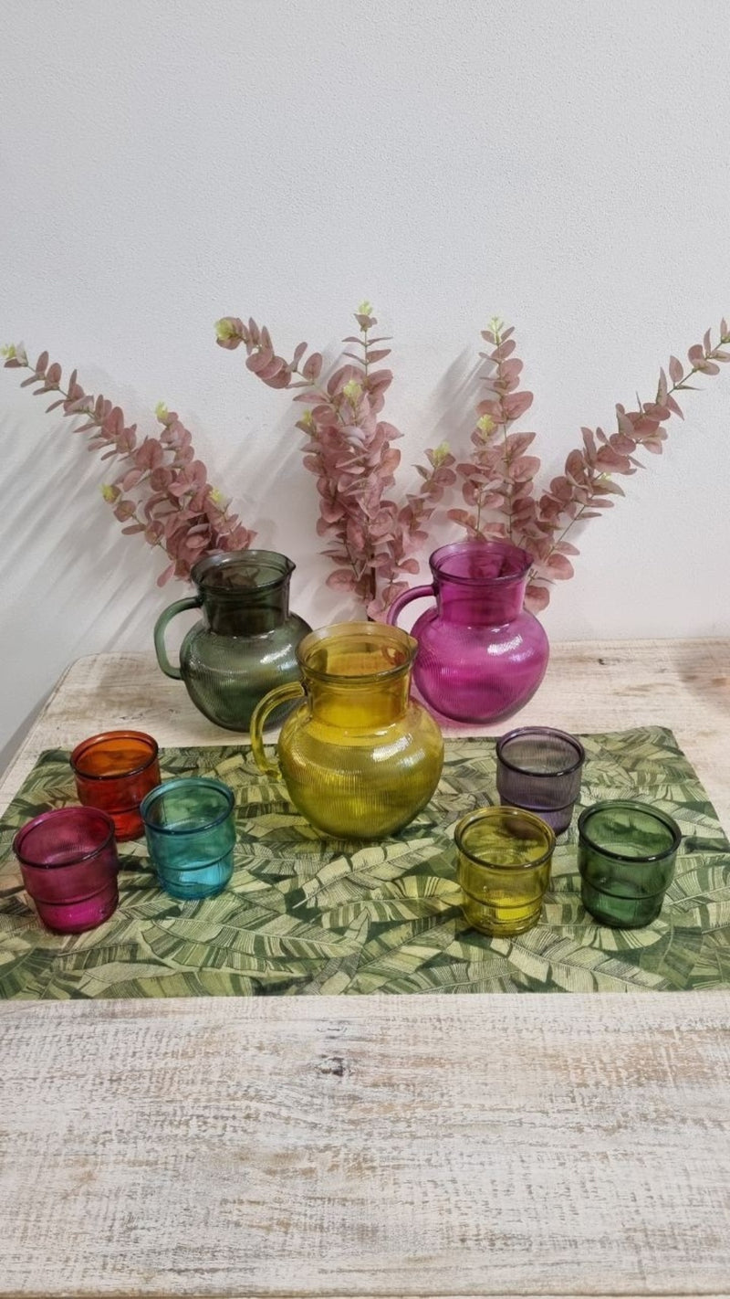 Set 6 Bicchieri Vetro Riciclato Colorati – Eco Design Unico