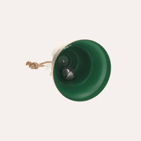Campanella Natalizia Verde in Metallo con Fiocco - Decorazione Arredo Casa