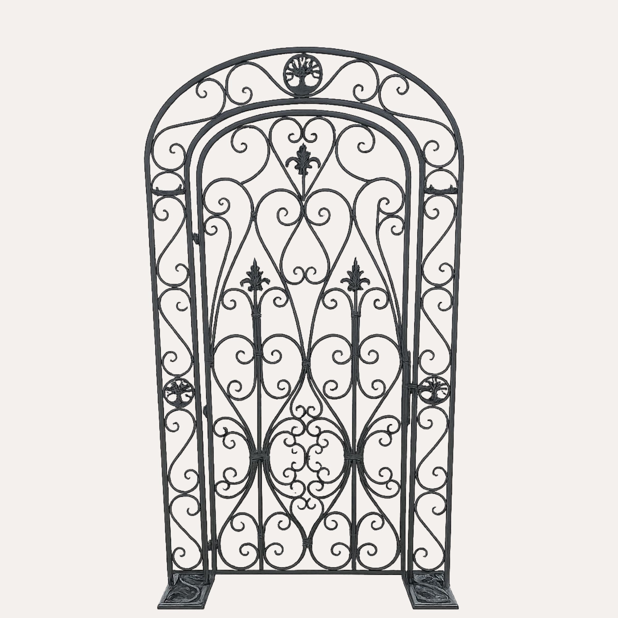 Cancello Decorativo in Ferro Verde Inglese 130x232 cm