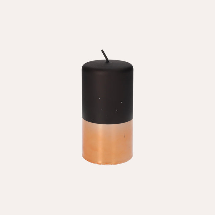 Candela Nera con Bordo Dorato, Elegante e Versatile