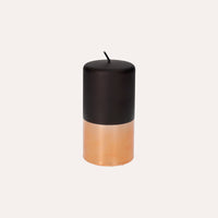 Candela Nera con Bordo Dorato, Elegante e Versatile