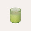 Bougie en verre recyclé vert, arôme gingembre-lime