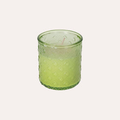 Green Recycled Glass Candle, Ginger Lime Aroma