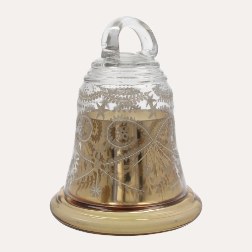 Gold Glass Bell Candle H25x18 with Box – Christmas Decoration