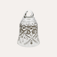 Candela Campana Gold in Vetro H20x14 con Scatola – Decorazione Natalizia