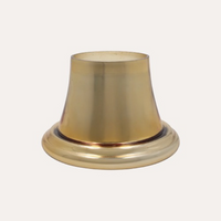 Candela Campana Gold in Vetro H20x14 con Scatola – Decorazione Natalizia