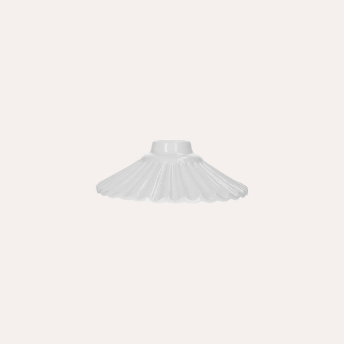 Paralume in Ceramica Bianca Elegante - Made in Italy Diametro 20 cm