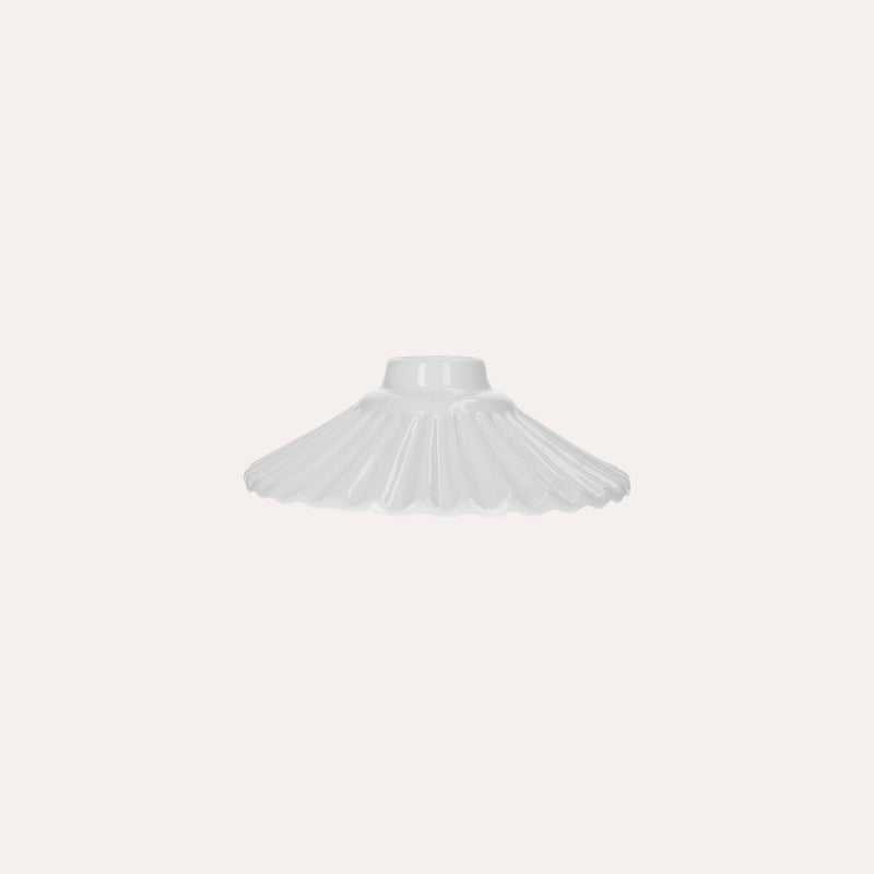 Paralume in Ceramica Bianca Elegante - Made in Italy Diametro 20 cm