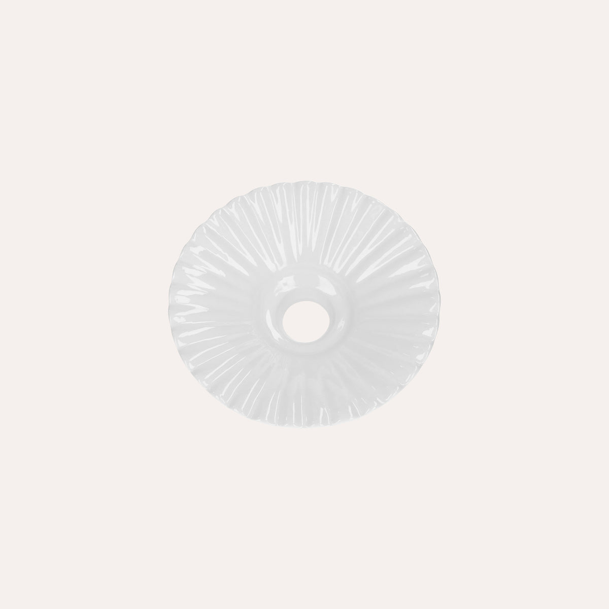 Paralume in Ceramica Bianca Elegante - Made in Italy Diametro 20 cm