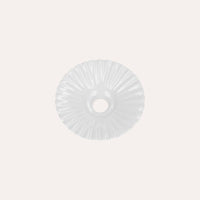 Paralume in Ceramica Bianca Elegante - Made in Italy Diametro 20 cm