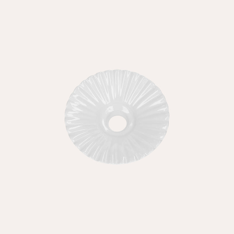 Paralume in Ceramica Bianca Elegante - Made in Italy Diametro 20 cm
