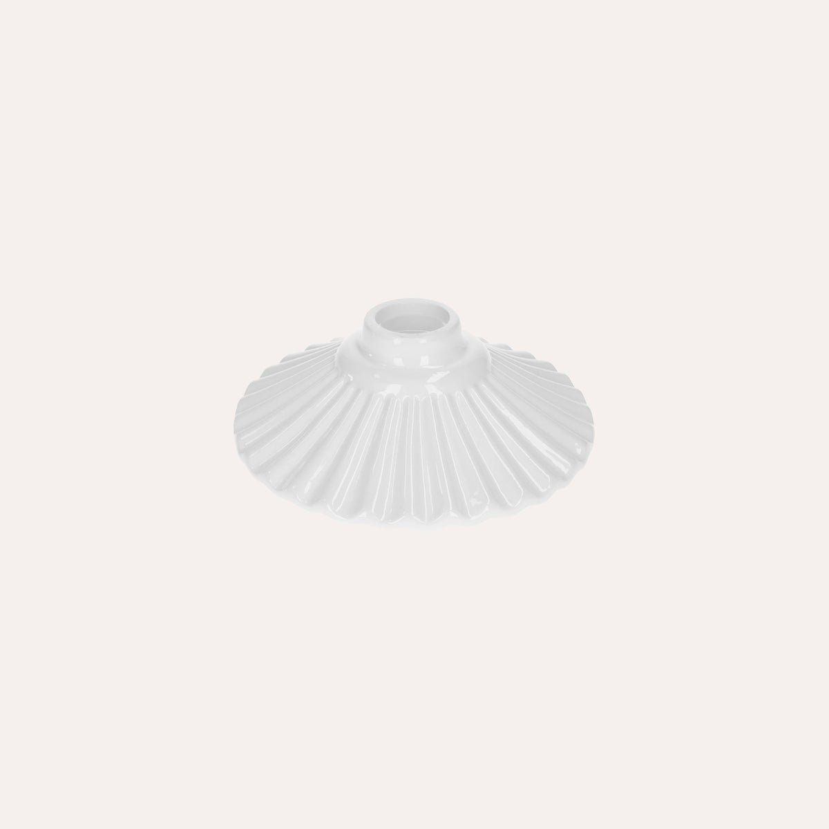 Paralume in Ceramica Bianca Elegante - Made in Italy Diametro 20 cm