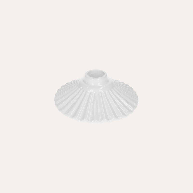 Paralume in Ceramica Bianca Elegante - Made in Italy Diametro 20 cm