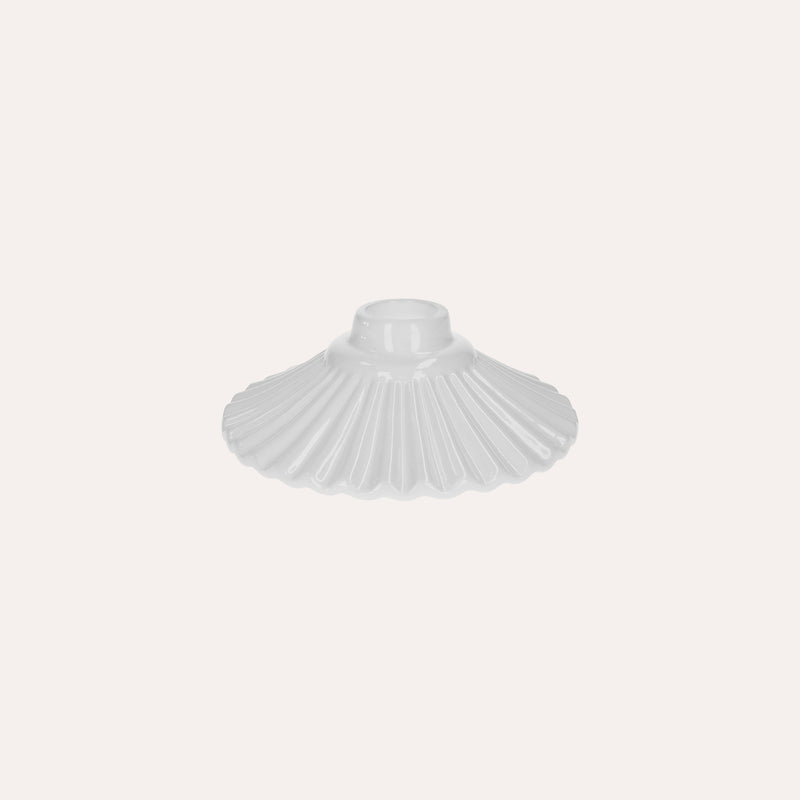 Paralume in Ceramica Bianca Elegante - Made in Italy Diametro 20 cm