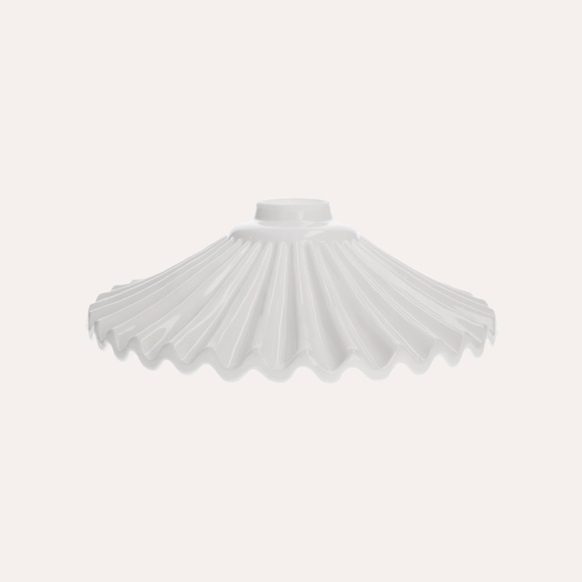 Paralume Rustico Ceramica Ondulata Bianca 30 cm - Eleganza Artigianale
