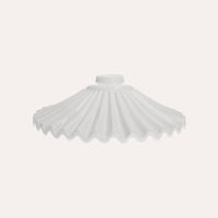 Paralume Rustico Ceramica Ondulata Bianca 30 cm - Eleganza Artigianale