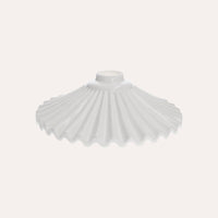 Paralume Rustico Ceramica Ondulata Bianca 30 cm - Eleganza Artigianale