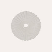 Paralume Rustico Ceramica Ondulata Bianca 30 cm - Eleganza Artigianale