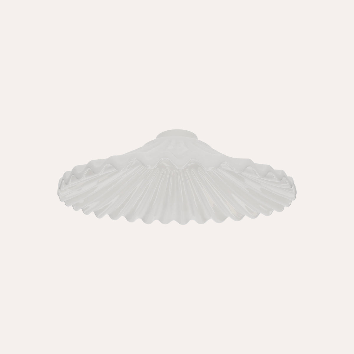 Paralume Rustico Ceramica Ondulata Bianca 30 cm - Eleganza Artigianale