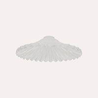 Paralume Rustico Ceramica Ondulata Bianca 30 cm - Eleganza Artigianale