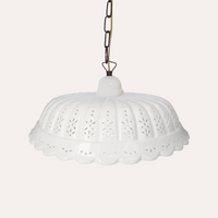 Lampadario a Sospensione in Ceramica Bianca d. 42 cm - Made in Italy