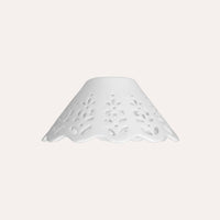 Paralume in Ceramica Traforata Bianco, Ø 18 cm