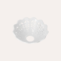 Paralume in Ceramica Traforata Bianco, Ø 18 cm