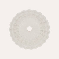 Paralume Ceramica Bianca Traforata, diametro cm 32, made in Italy