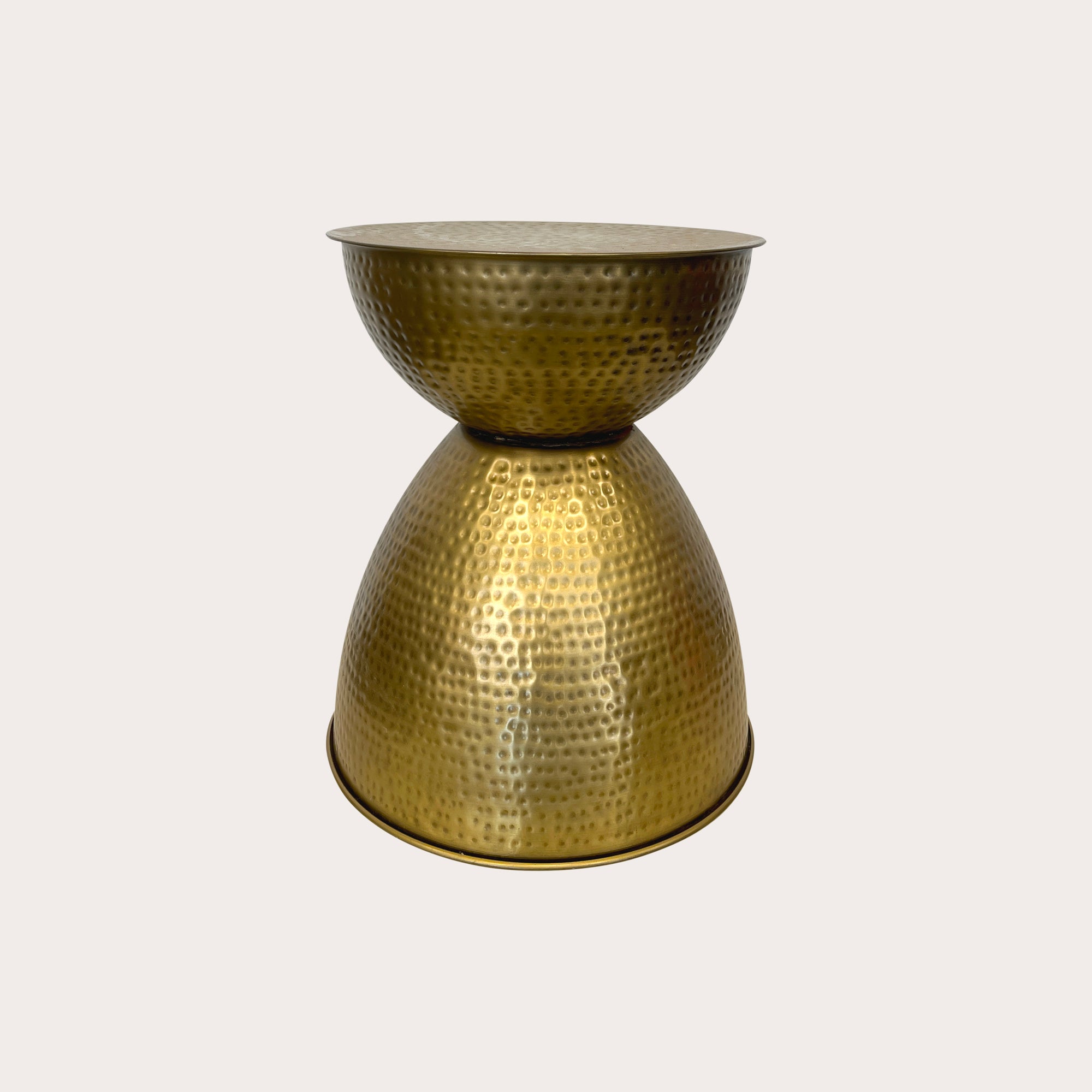 Gold Metal Drum Table