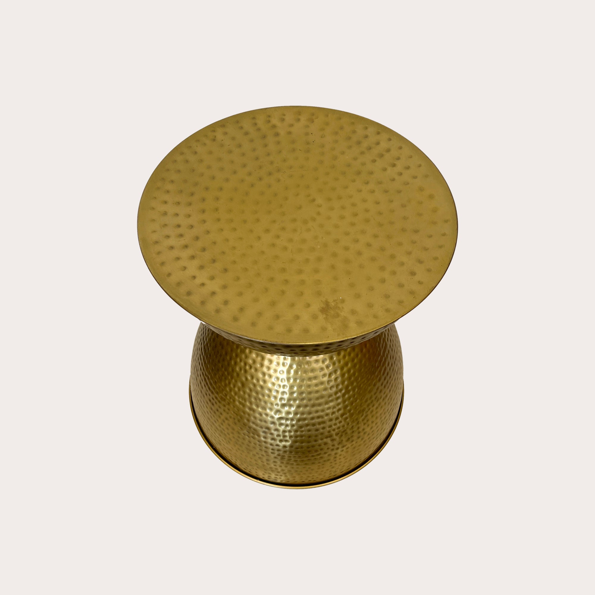 Gold Metal Drum Table
