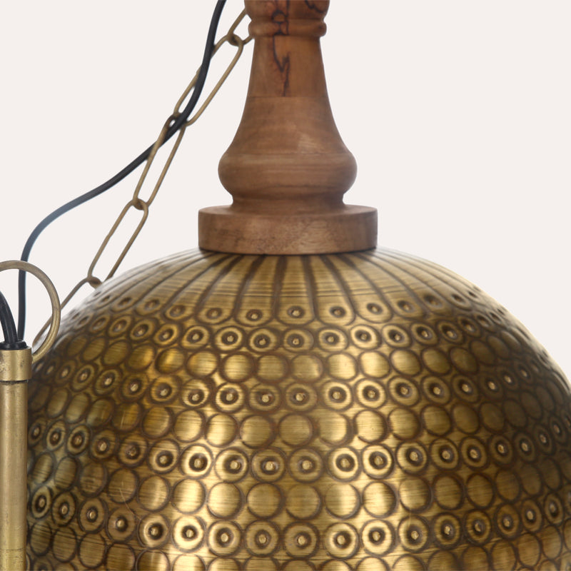 Lampadario in Metallo Oro Stile Industriale da Soggiorno