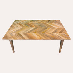 Rustic Style Light Brown Wooden Coffee Table