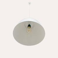 Lampadario stile industriale in Metallo Bianco, finitura lucida