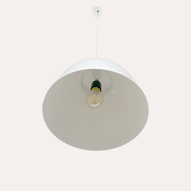Lampadario stile industriale in Metallo Bianco, finitura lucida