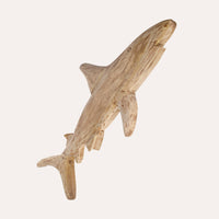 Decorazione in Legno a Forma di Squalo Artigianale