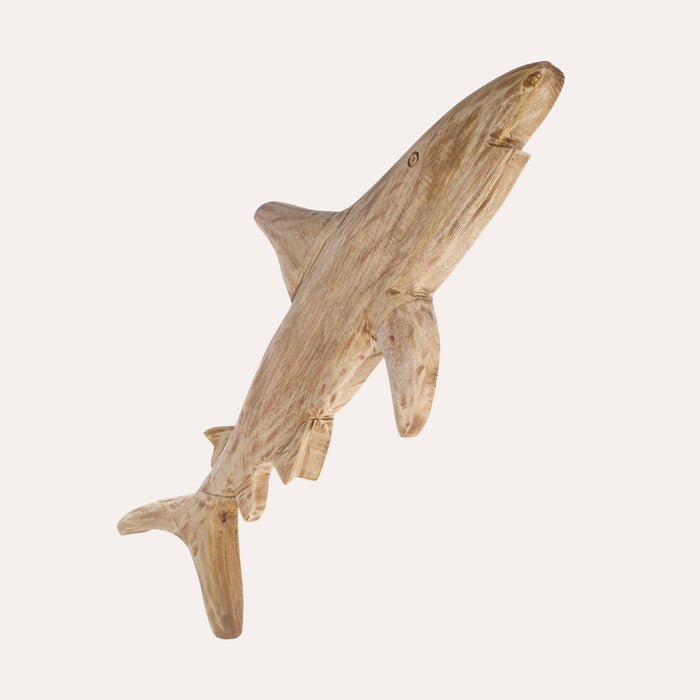 Decorazione in Legno a Forma di Squalo Artigianale