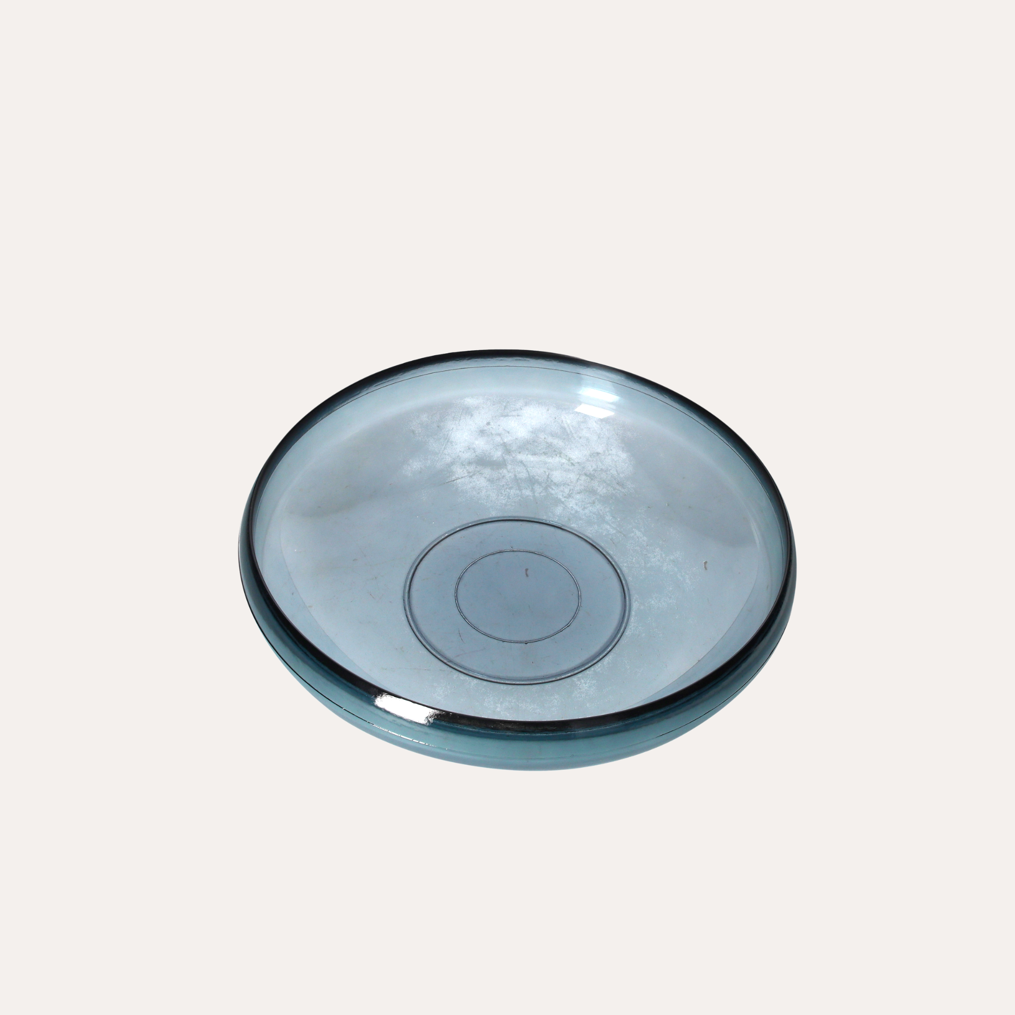 Centrotavola in vetro blu D 35 H 9