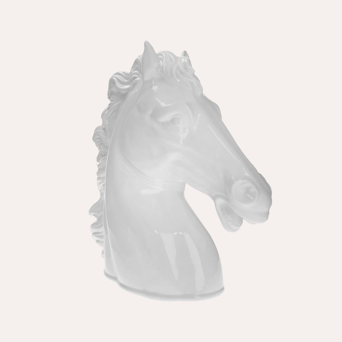 Testa di Cavallo Decorativa in Ceramica Bianca – Eleganza Artigianale Made in Italy