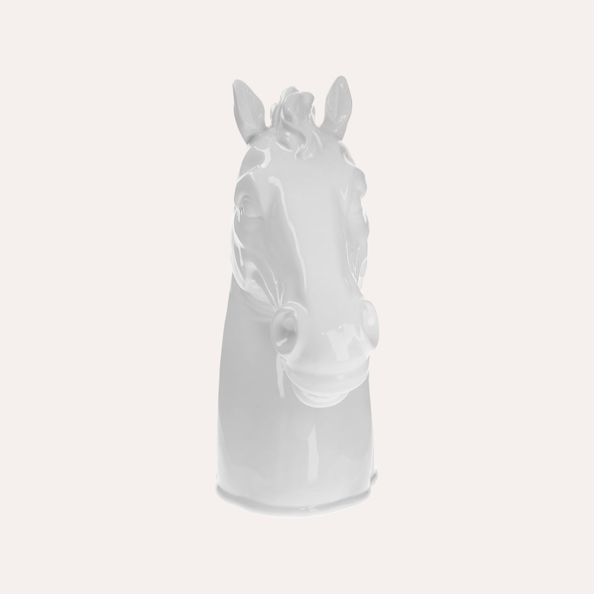 Testa di Cavallo Decorativa in Ceramica Bianca – Eleganza Artigianale Made in Italy