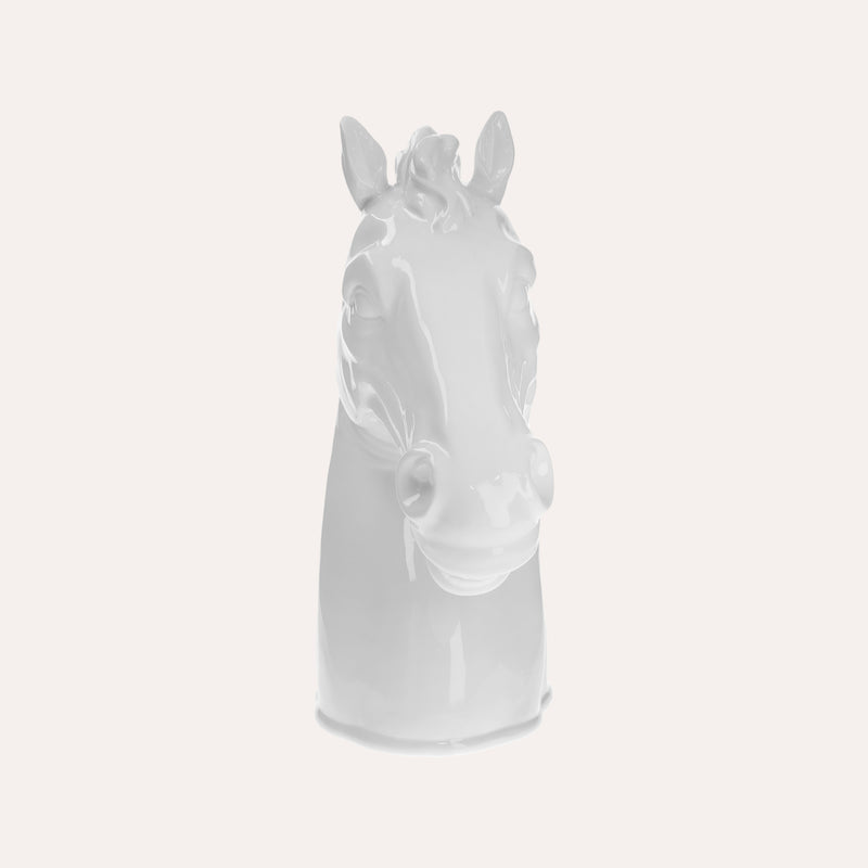 Testa di Cavallo Decorativa in Ceramica Bianca – Eleganza Artigianale Made in Italy