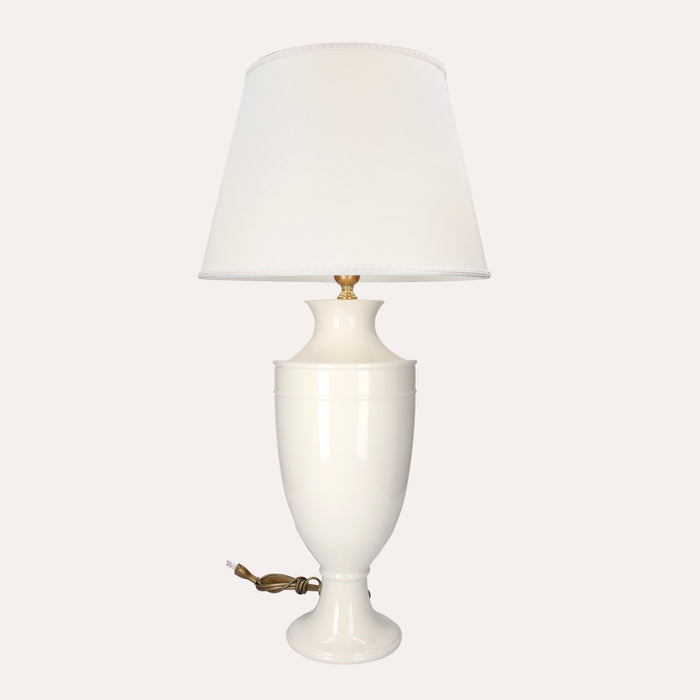 Lampada da Tavolo in Ceramica Bianca 100% Made in Italy