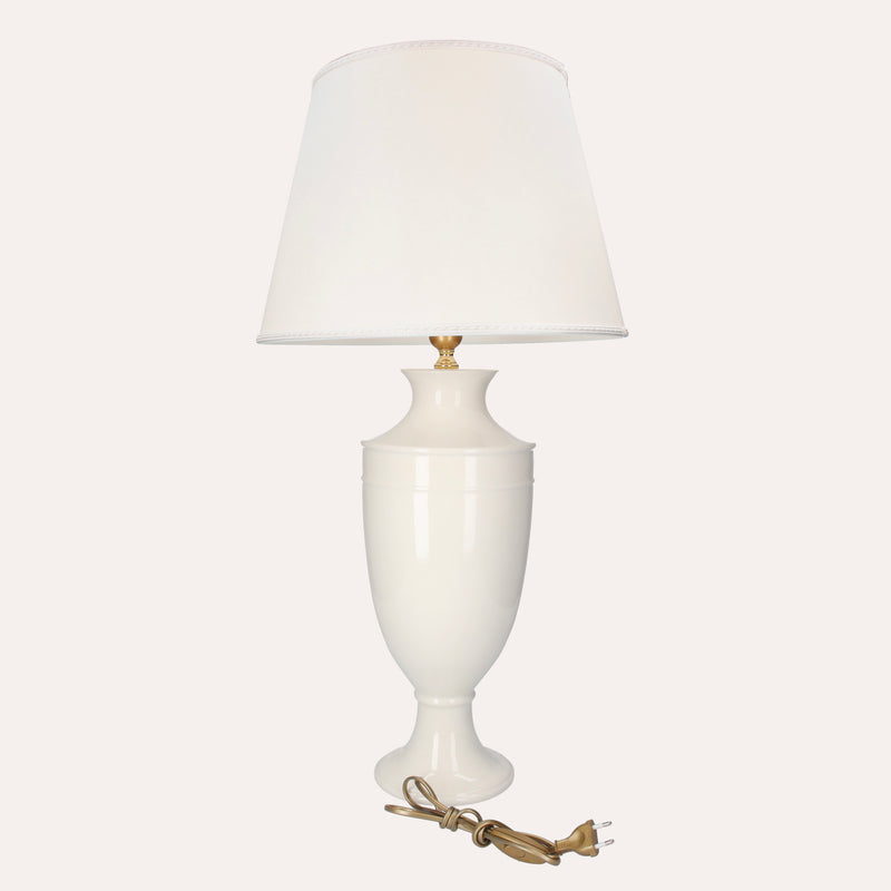 Lampada da Tavolo in Ceramica Bianca 100% Made in Italy