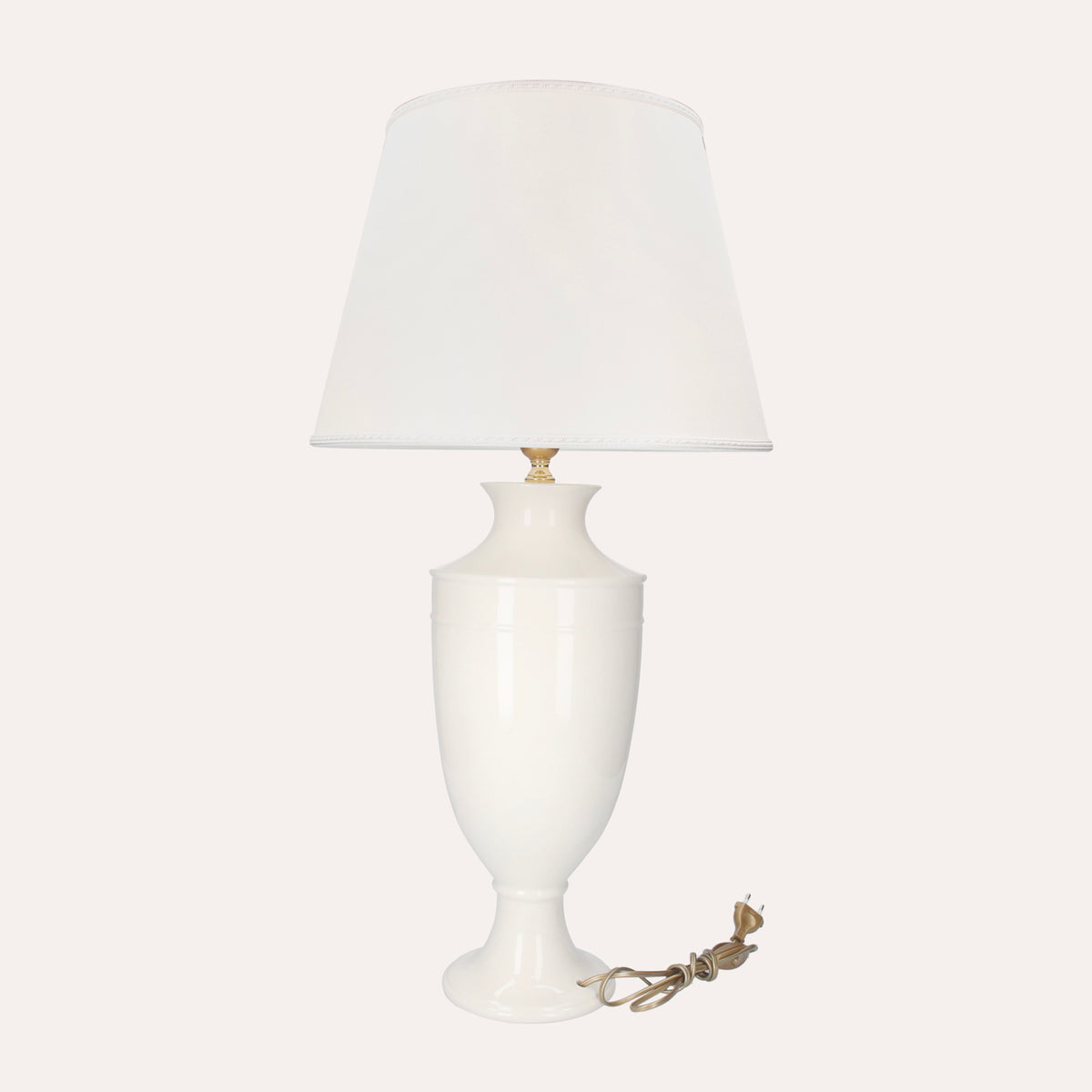 Lampada da Tavolo in Ceramica Bianca 100% Made in Italy