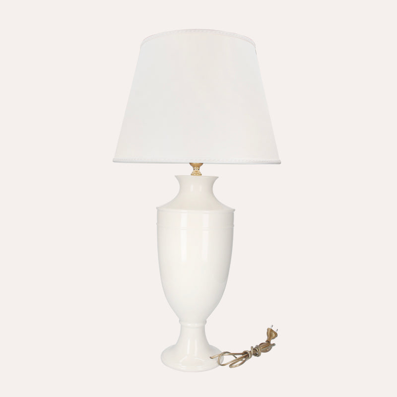 Lampada da Tavolo in Ceramica Bianca 100% Made in Italy