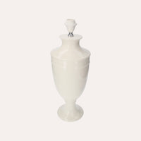 Lampada da Tavolo in Ceramica Bianca 100% Made in Italy