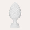 Decorative White Ceramic Pine Cone – Handcrafted in Italy, 60 cm high