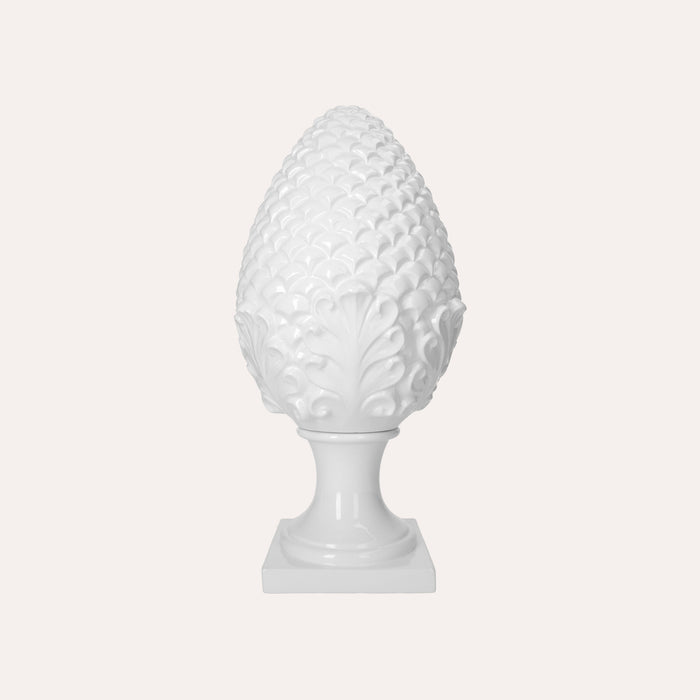 Pigna Decorativa in Ceramica Bianca – Made in Italy Artigianale h. 50 cm